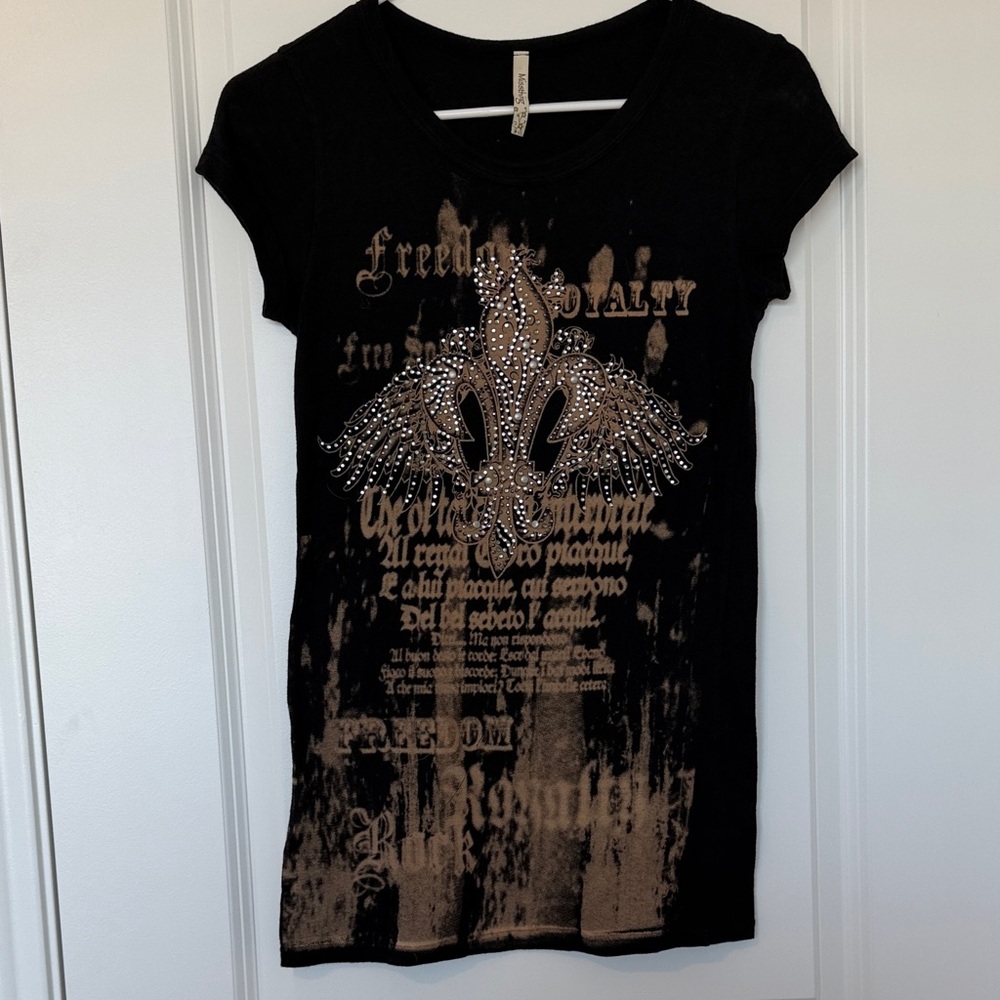 Edgy Black and Brown Graphic Tee